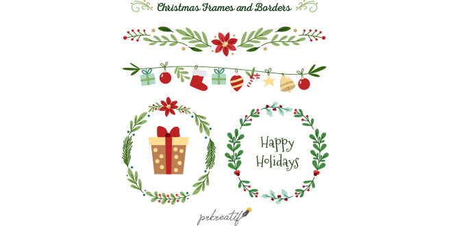 Download Christmas Frames And Borders Collection Vector Free Vectors Photos Downloads Prkreatif SVG Cut Files