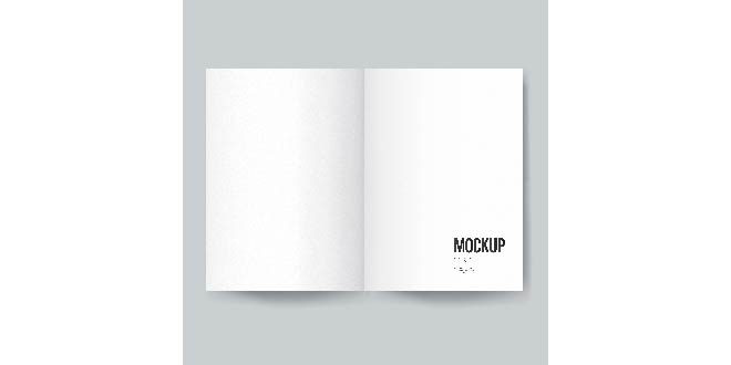 Blank book or magazine template mockup Free Psd