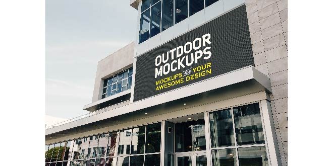 Outdoor panel mock up Free Psd