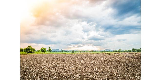 Landscape of cultivated ground  Photo