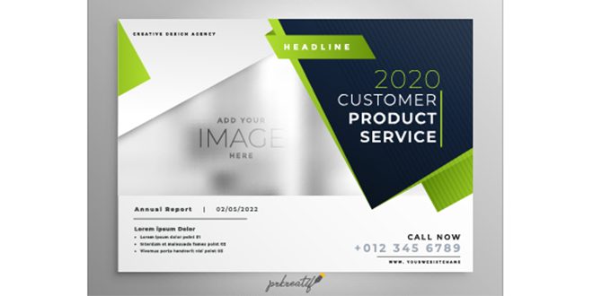 Professional green business brochure design  Vector