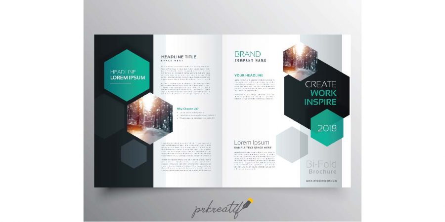 Brochure template with hexagonal shapes  Vector