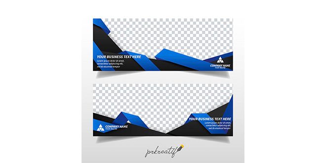 Abstract shapes business banners
