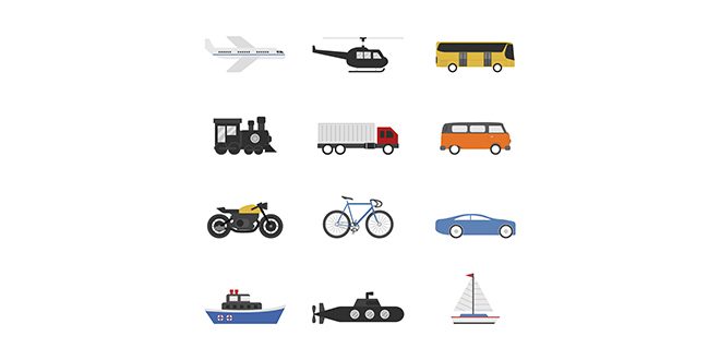 Transport ways collection  Vector