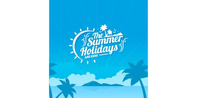 The summer holidays background Free Vector
