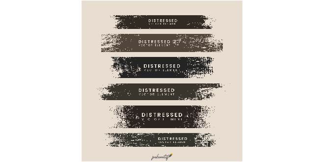 distressed stroke texture banners free vector
