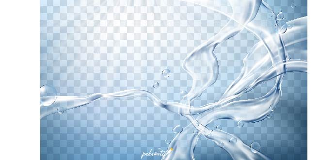 vector flows drops crystal clear water light blue color free vector