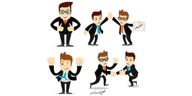 Businessmen collection Free Vector