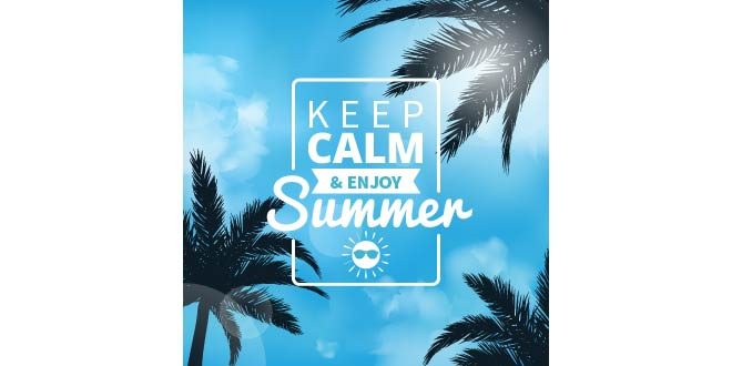 Summer background with quote Free Vector