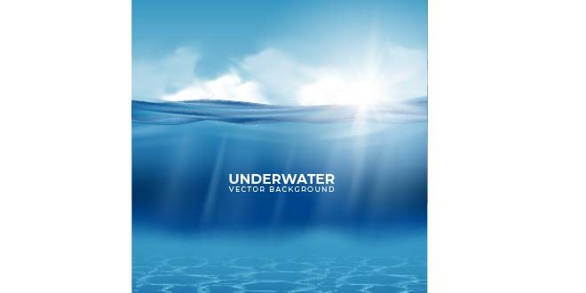 underwater background realistic style free-vector