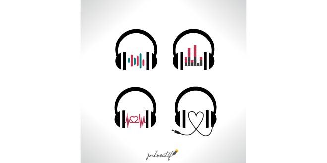 headphones set free vector