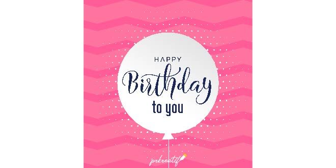 Cute pink background happy birthday background Free Vector