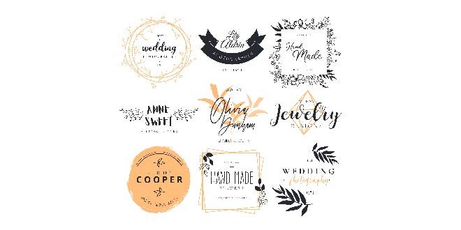 Beautiful Logotype Collection for Wedding Photography, Decoration and Planner Free Vector