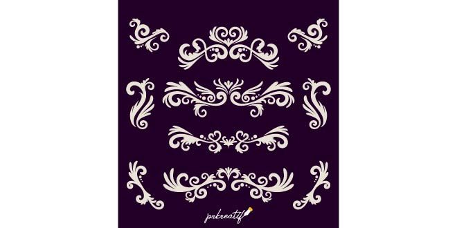Ornaments collection in vintage style Free Vector
