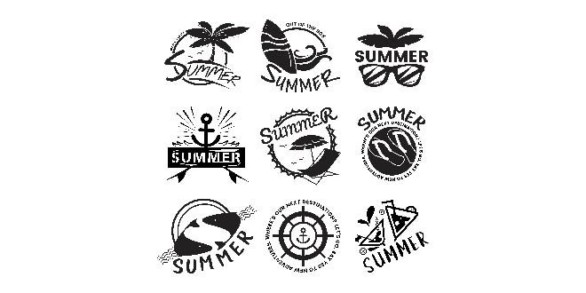 Summer and holiday typography illustration Free Vector