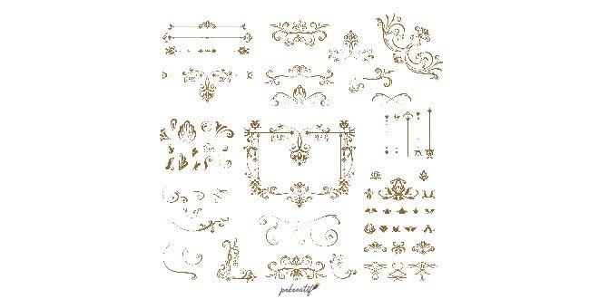 Ornamental elements collection Free Vector