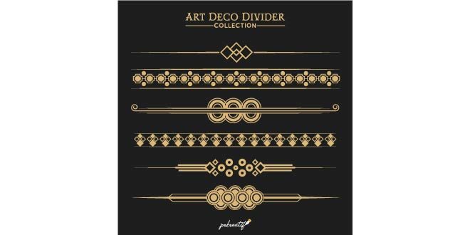 Dividers collection in art deco style Free Vector