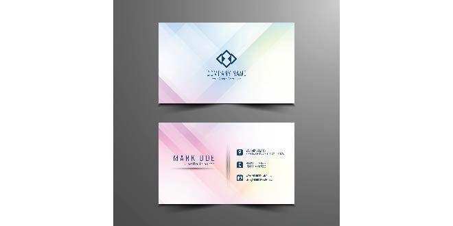 Abstract business card design template Free Vector
