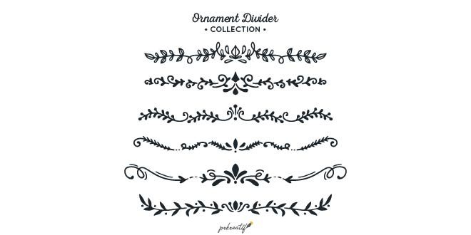 Ornament divider collection Free Vector