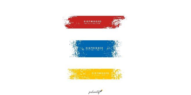 Colorful distressed banners Free Vector