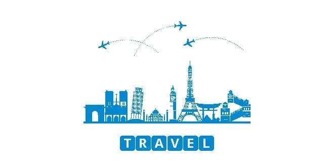 Travel concept with landmarks Free Vector