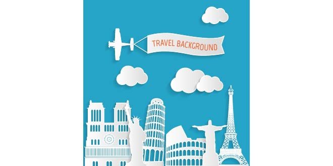 Travel background Free Vector
