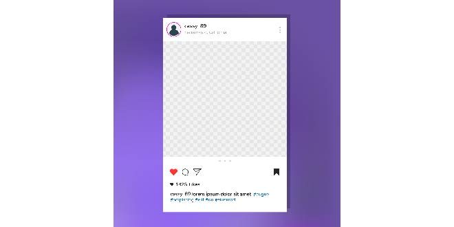 Instagram post frame template Free Vector