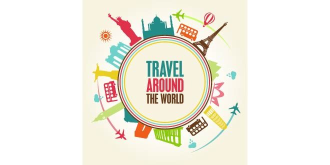 World travel monuments Free Vector