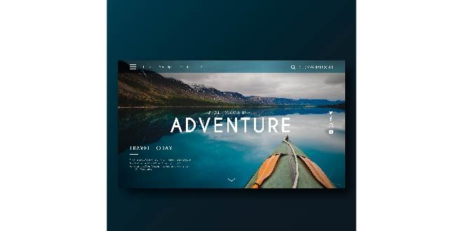 Modern Adventure Landing Page Free Vector