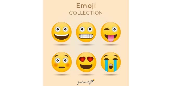 decorative emoji collection free vector