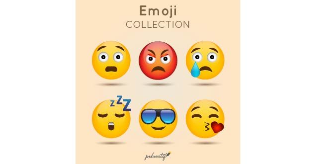 awesome emoticon pack free vector