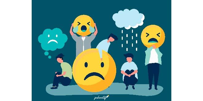 people with depression unhappiness free vector