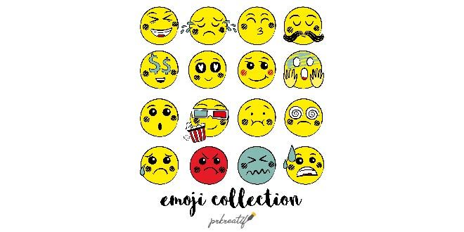 yellow emoji collection free vector