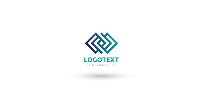 Logo made with abstract outlined shape  Vector