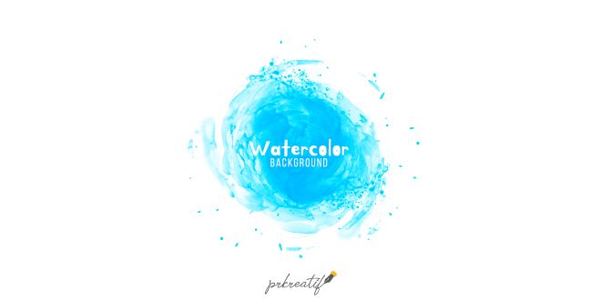 Abstract blue watercolor design background Vector