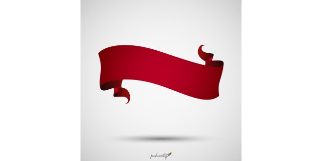 Banner made of red ribbon Vector