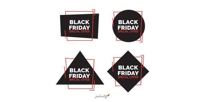 Black Friday Sale banners set Vector illustration