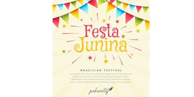 Brazilian festa junina background Vector
