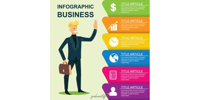 Business infographic template Vector