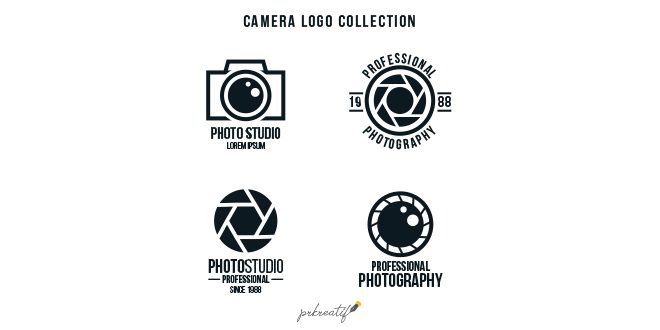 Camera logos pack Vector