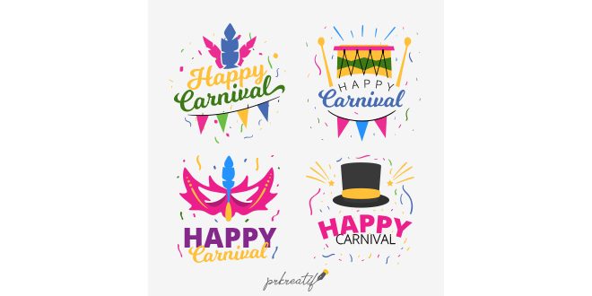 Carnival label collection Vector