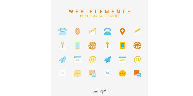 Collection of contact elements Vector
