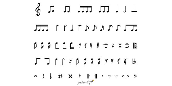 Collection of a musical notes Vector