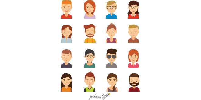 Colorful collection with great variety of avatars Vector