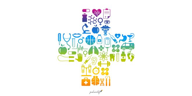 Cross made medical icons Vector