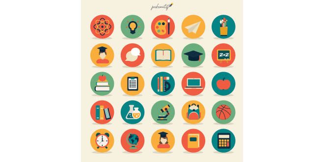 Education icons collection Vector