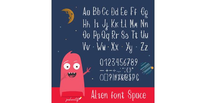 English ABC letters, numbers and symbols Vector