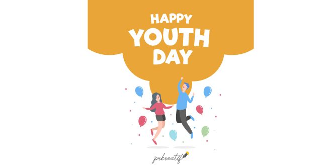 Flat youth day background Vector