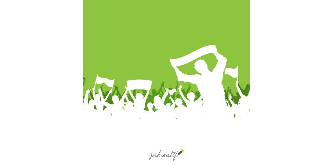 Football crowd background Vector