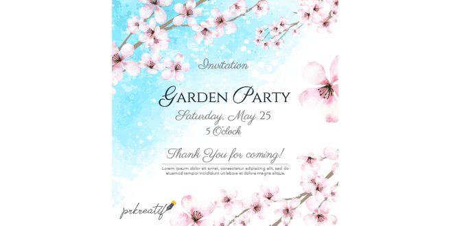 Garden party flyer Vector
